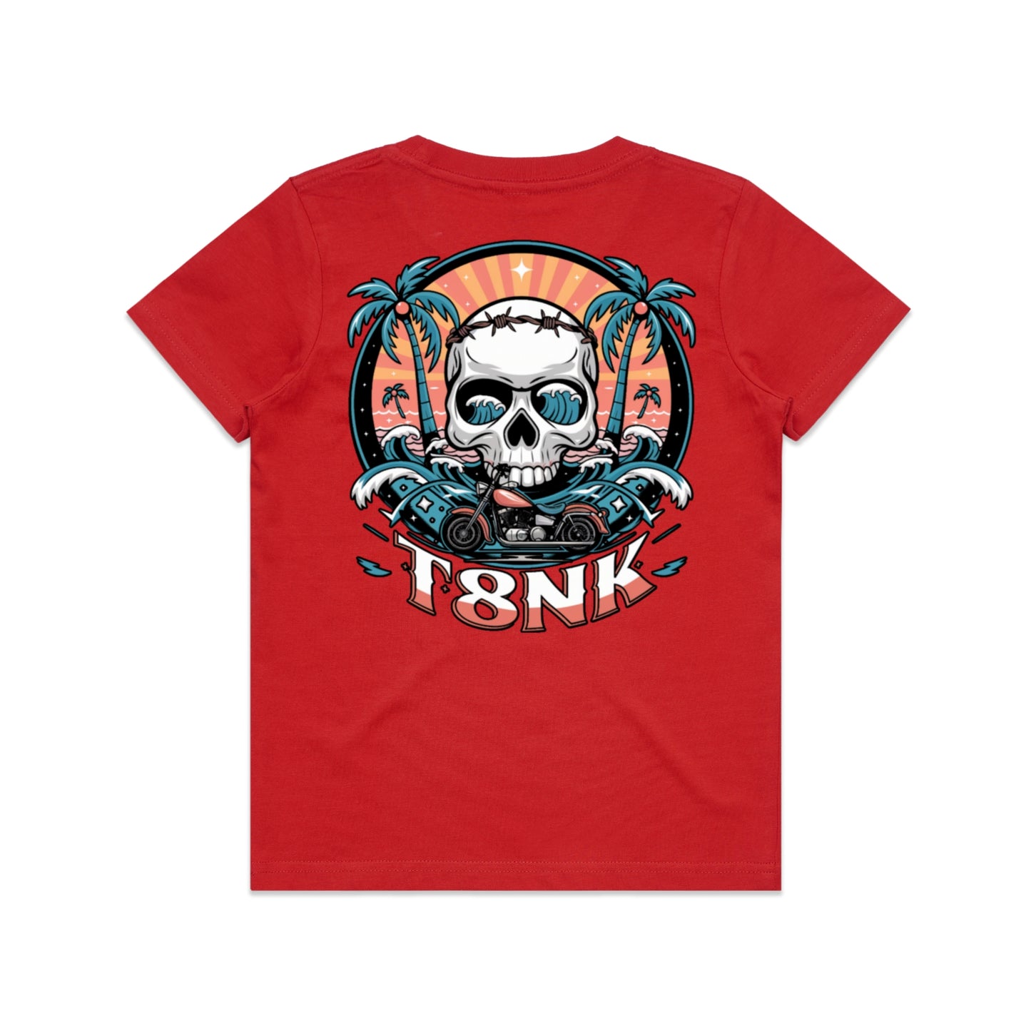BEACH BIKE SKULL KIDS TEE