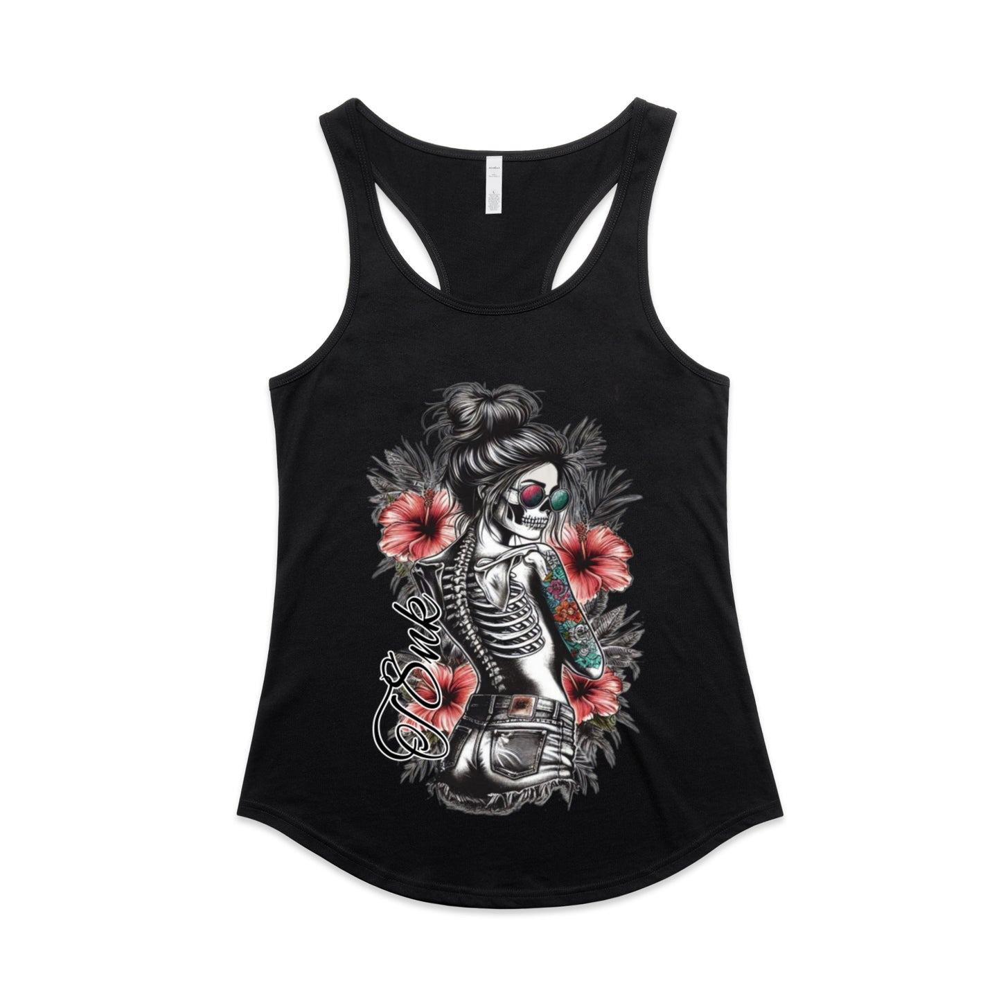 STUNNING RIBCAGE GIRL RACERBACK