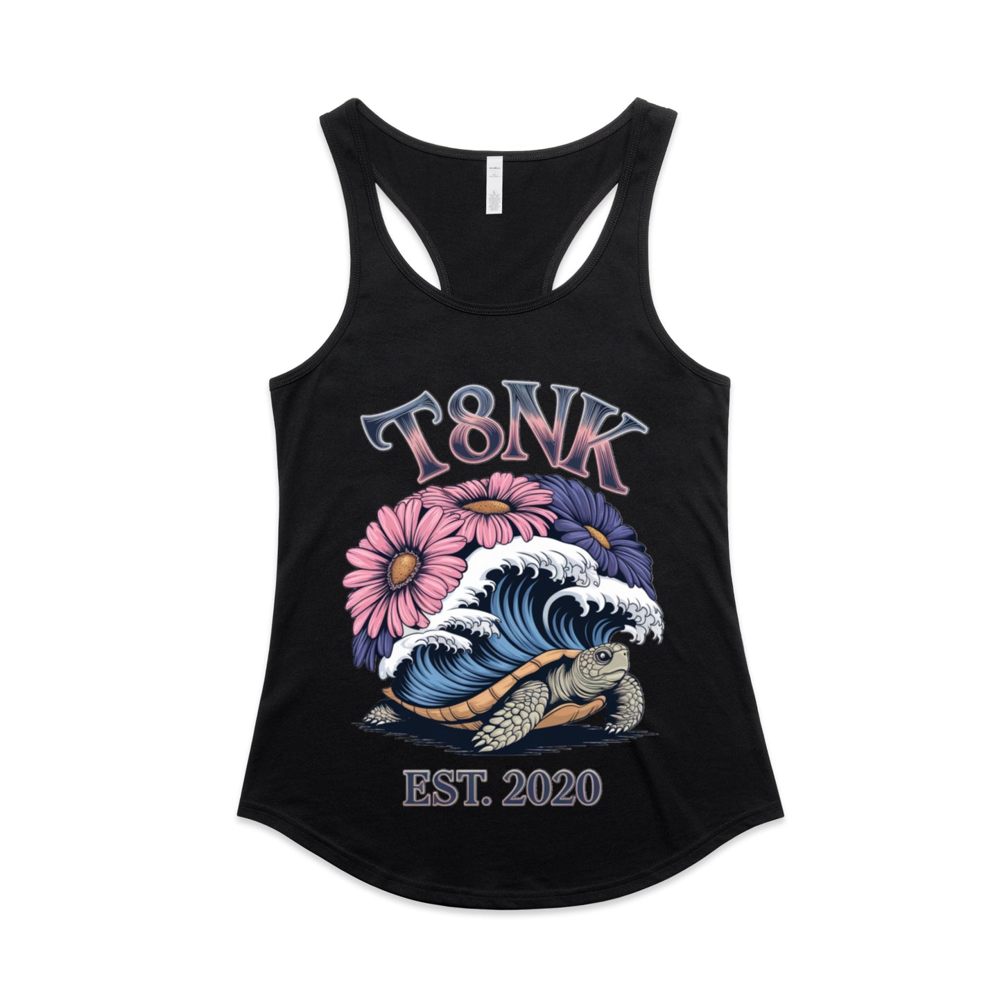 WHITE WASH WAVES RACERBACK