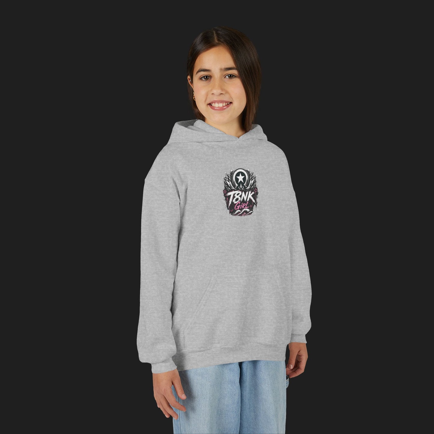 T8NK Girl Youth Hoodie | Beach Bike Skull Graphic Sweatshirt