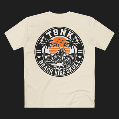 T8NK | Unisex Beach Bike Skull Tee