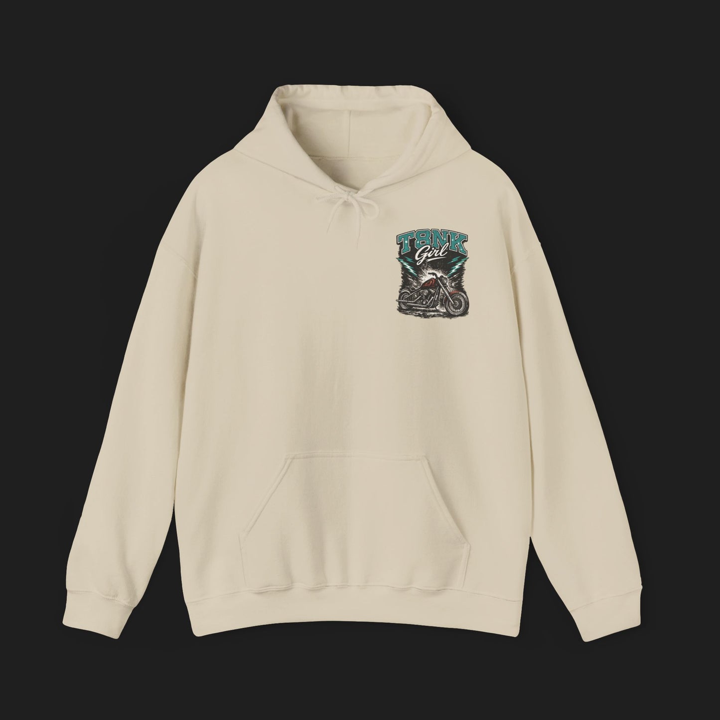 T8NK GIRL | Motorcycle Hoodie - "Waves, Wheels & Wild Hearts" Biker Sweatshirt