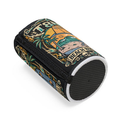 Stubby Cooler | Beach Bike Skull Retro Surf Can Koozie