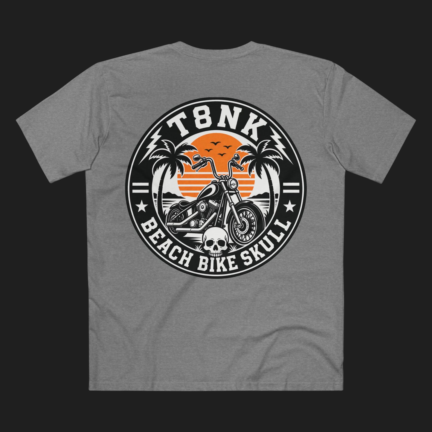 T8NK | Unisex Beach Bike Skull Tee