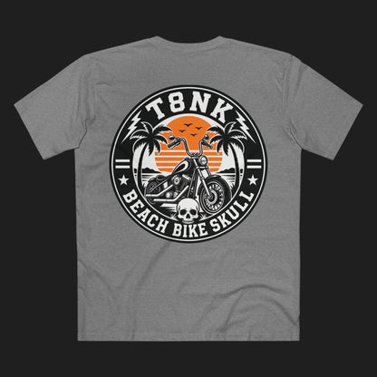 T8NK | Unisex Beach Bike Skull Tee
