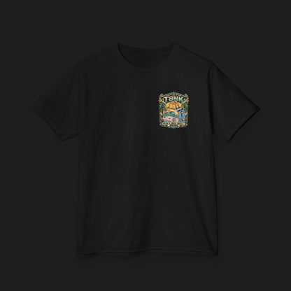 Kids Beach Bike Skull T‑Shirt | Retro Tropical Surf Graphic Tee