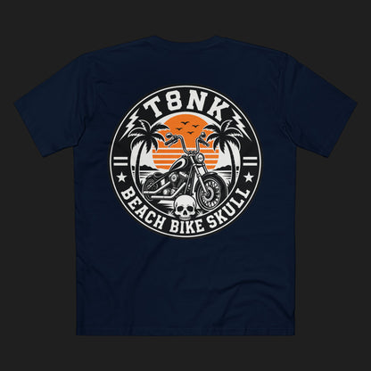 T8NK | Unisex Beach Bike Skull Tee