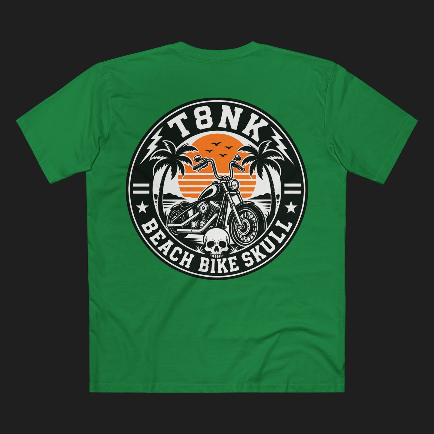 T8NK | Unisex Beach Bike Skull Tee