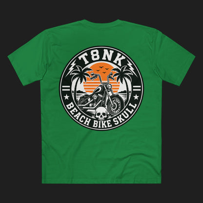 T8NK | Unisex Beach Bike Skull Tee
