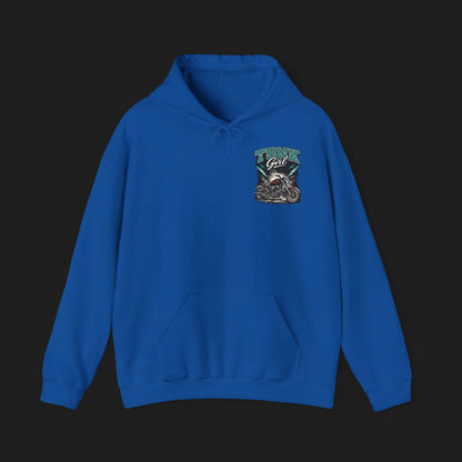 T8NK GIRL | Motorcycle Hoodie - "Waves, Wheels & Wild Hearts" Biker Sweatshirt