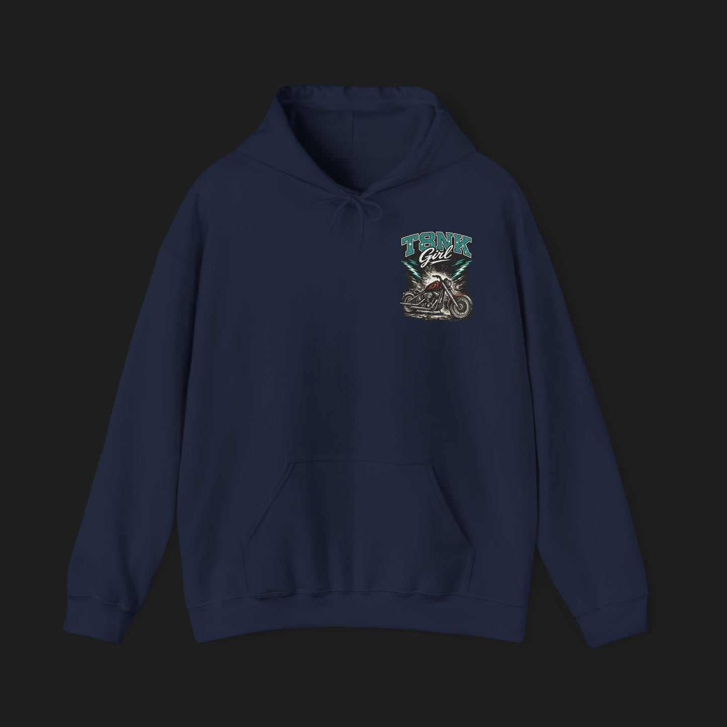 T8NK GIRL | Motorcycle Hoodie - "Waves, Wheels & Wild Hearts" Biker Sweatshirt