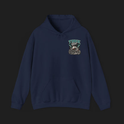 T8NK GIRL | Motorcycle Hoodie - "Waves, Wheels & Wild Hearts" Biker Sweatshirt