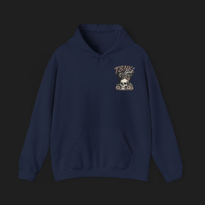 T8NK GIRL | Skull Surf Hoodie Waves, Wheels & Wild Hearts Graphic Sweatshirt