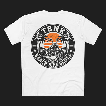T8NK | Unisex Beach Bike Skull Tee