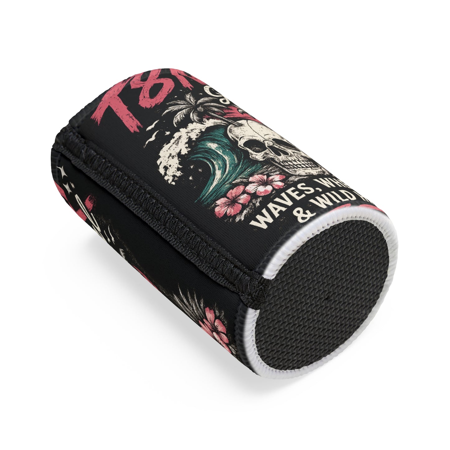 Stubby Holder 'T8nk Girl' Skull Surf Waves Stubby Holder