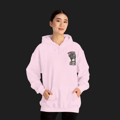 T8NK GIRL | Skull Surf Hoodie Waves, Wheels & Wild Hearts Graphic Sweatshirt