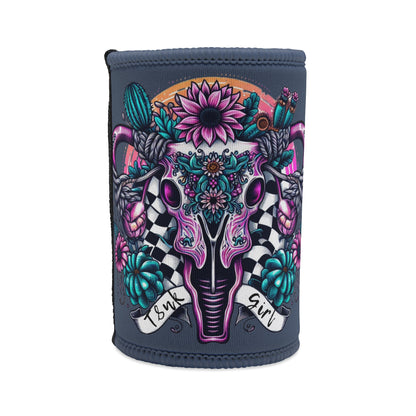 COW SKULL OVARIES STUBBY COOLER- T8NK GIRL