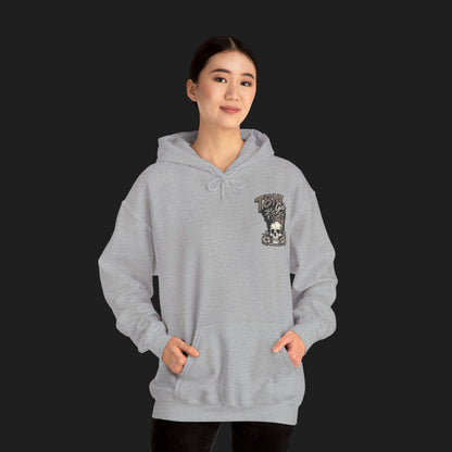 T8NK GIRL | Skull Surf Hoodie Waves, Wheels & Wild Hearts Graphic Sweatshirt