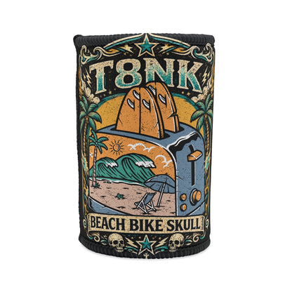 Stubby Cooler | Beach Bike Skull Retro Surf Can Koozie