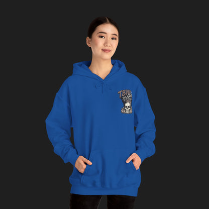 T8NK GIRL | Skull Surf Hoodie Waves, Wheels & Wild Hearts Graphic Sweatshirt
