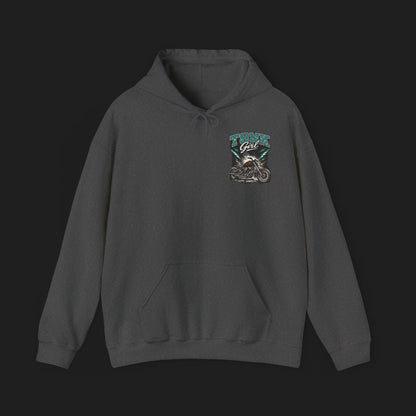 T8NK GIRL | Motorcycle Hoodie - "Waves, Wheels & Wild Hearts" Biker Sweatshirt