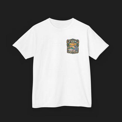 Kids Beach Bike Skull T‑Shirt | Retro Tropical Surf Graphic Tee