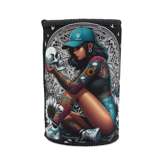 SKULL GIRL STUBBY COOLER - T8NK