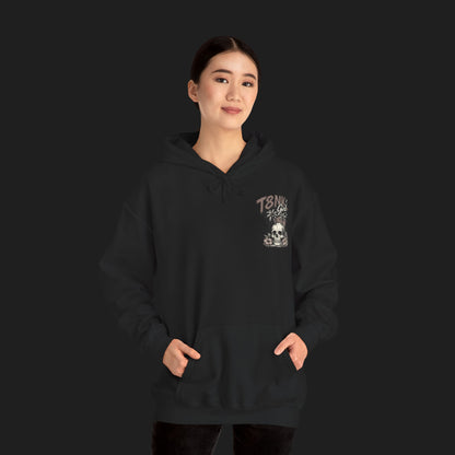 T8NK GIRL | Skull Surf Hoodie Waves, Wheels & Wild Hearts Graphic Sweatshirt