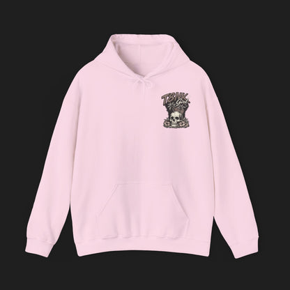 T8NK GIRL | Skull Surf Hoodie Waves, Wheels & Wild Hearts Graphic Sweatshirt