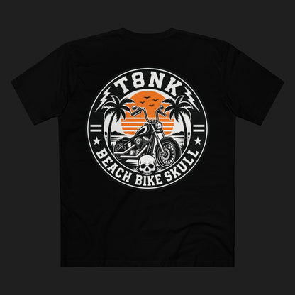 T8NK | Unisex Beach Bike Skull Tee
