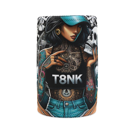 TATTOO SKULL GIRL STUBBY COOLER - T8NK