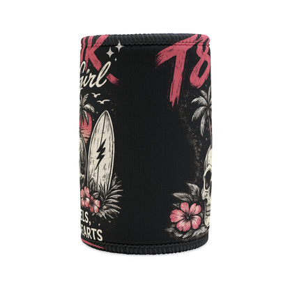 Stubby Holder 'T8nk Girl' Skull Surf Waves Stubby Holder