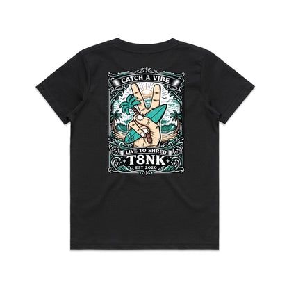 T8NK Catch A Vibe Surf Tee | Vintage Beach & Surf Graphic T-Shirt