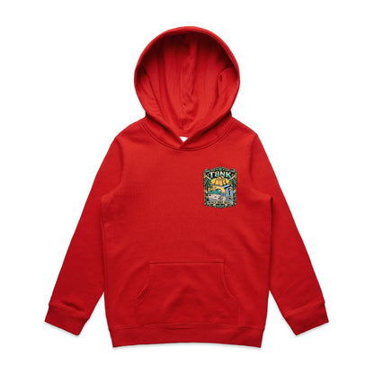 T8NK Beach Bike Skull Toaster Hood | Retro Surf Beach Graphic Hoodie