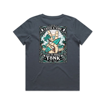 T8NK Catch A Vibe Surf Tee | Vintage Beach & Surf Graphic T-Shirt