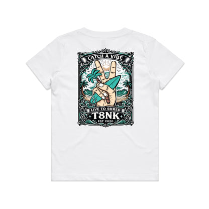 T8NK Catch A Vibe Surf Tee | Vintage Beach & Surf Graphic T-Shirt