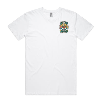 T8NK Livin’ The Dream Tee | Tropical Skeleton Beach Graphic T-Shirt