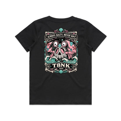 T8NK Always Salty Never Soft Crab Skull Tee | Coastal Graphic T-Shirt