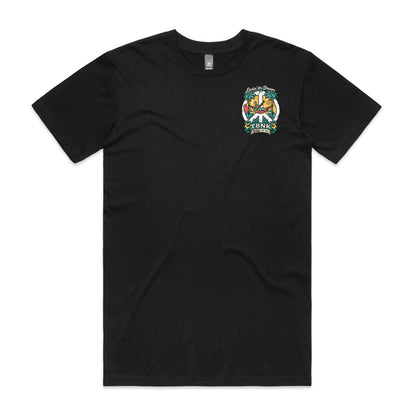 T8NK Livin’ The Dream Tee | Tropical Skeleton Beach Graphic T-Shirt