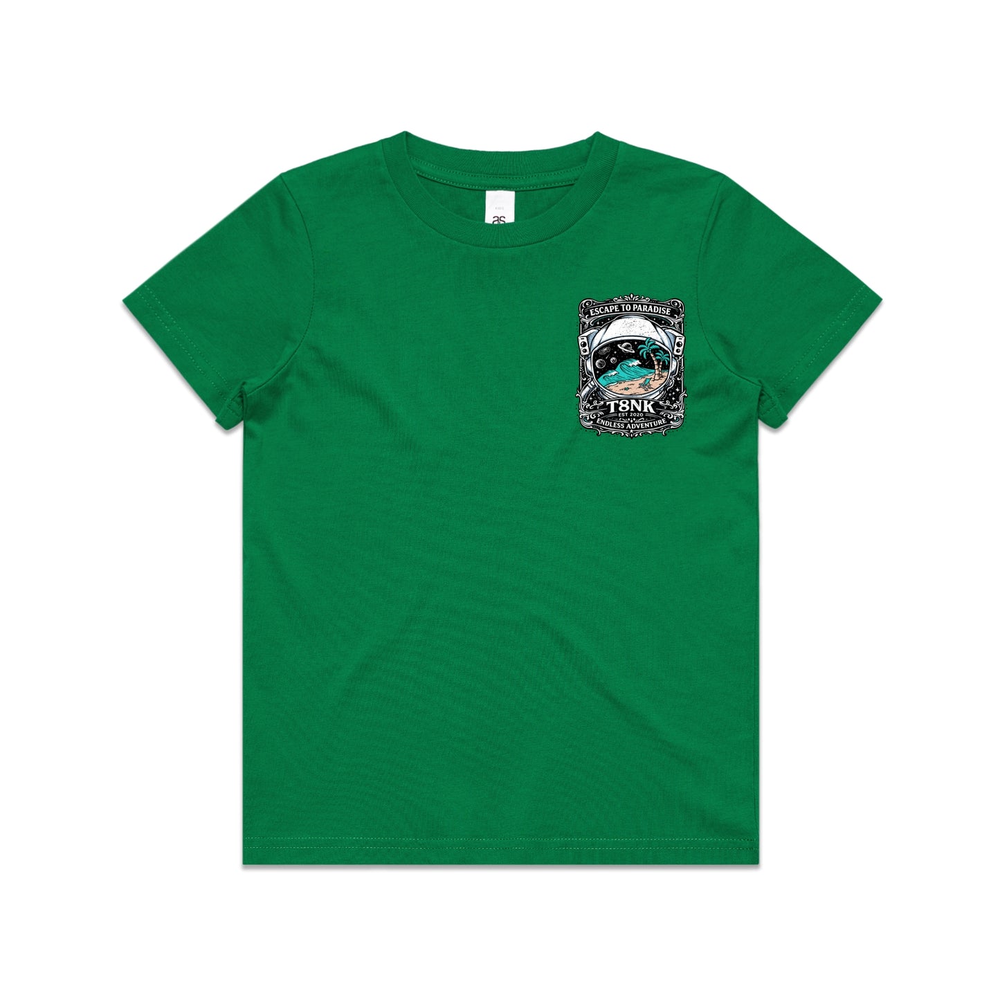T8NK Endless Adventure Astronaut Surf Tee | Retro Space Beach Graphic Tee