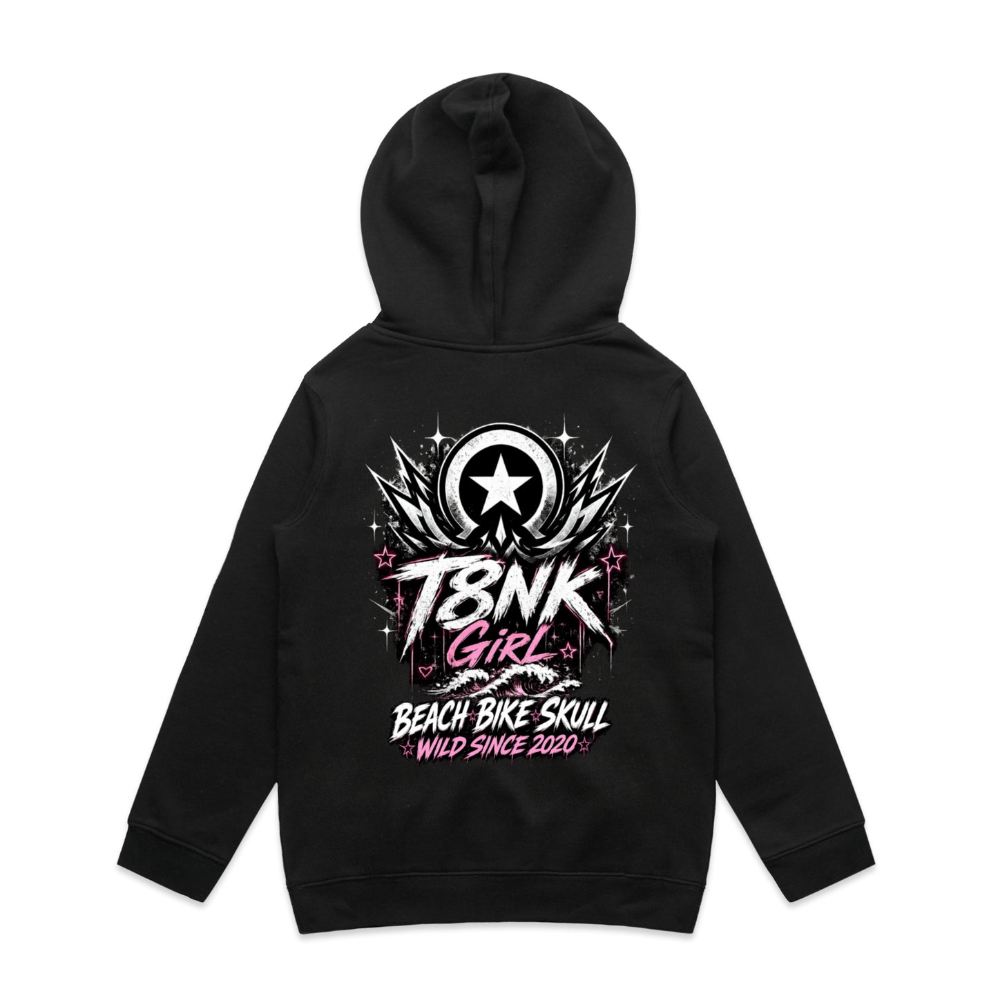 T8NK Girl Beach Bike Skull Hoodie |  Wild Since 2020