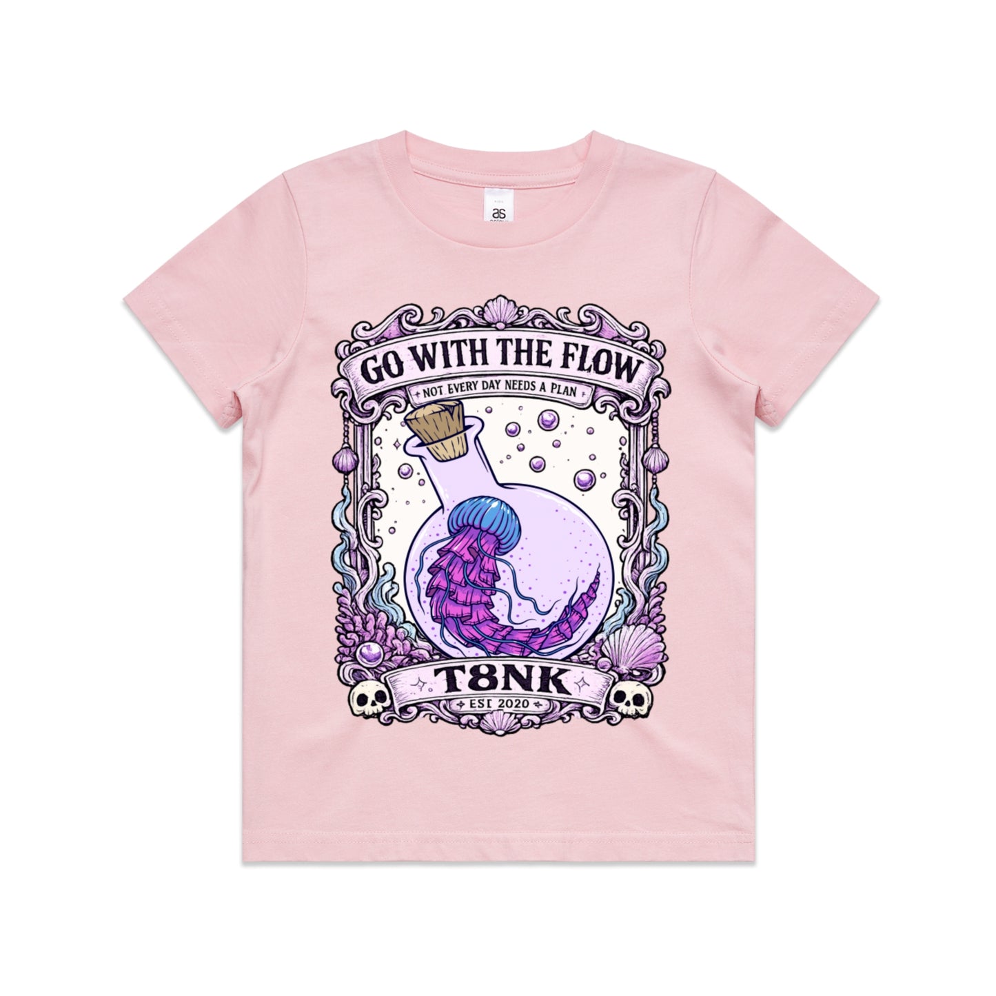 T8NK Go With The Flow Jellyfish Tee | Coastal Ocean Graphic T-Shirt