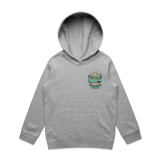 T8NK Van Life Chasing Sunsets Hoodie | Retro Camper Van Beach Graphic Hoodie