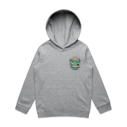 T8NK Van Life Chasing Sunsets Hoodie | Retro Camper Van Beach Graphic Hoodie