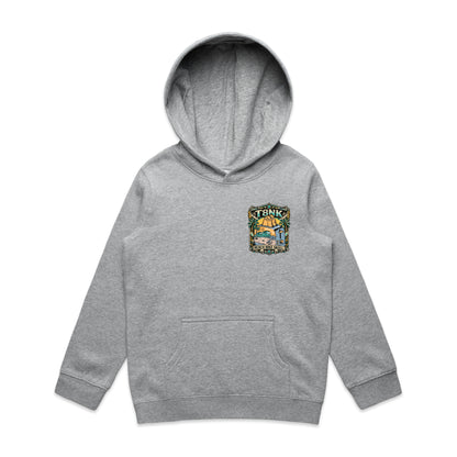 T8NK Beach Bike Skull Toaster Hood | Retro Surf Beach Graphic Hoodie