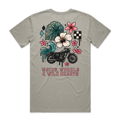 Waves, Wheels & Wild Hearts  - Premium quality Tee