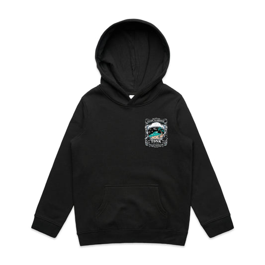 T8NK Endless Adventure Astronaut Surf Hood | Retro Space Beach Graphic Hoodie