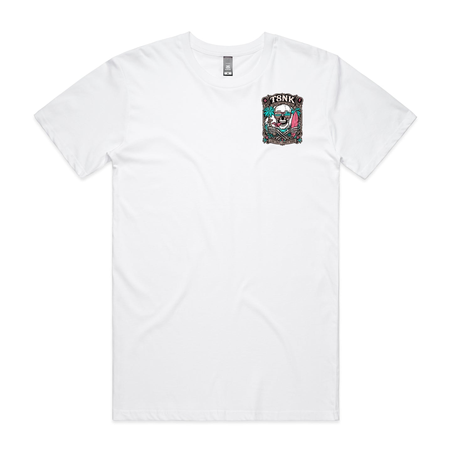 T8NK Forever Chasing The Wave Skull Tee | Vintage Surf Skull Graphic T-Shirt