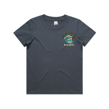 T8NK Summer Vibes Helmet Tee | Beach Bike Skull Coastal Graphic T-Shirt