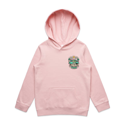 T8NK Van Life Chasing Sunsets Hoodie | Retro Camper Van Beach Graphic Hoodie